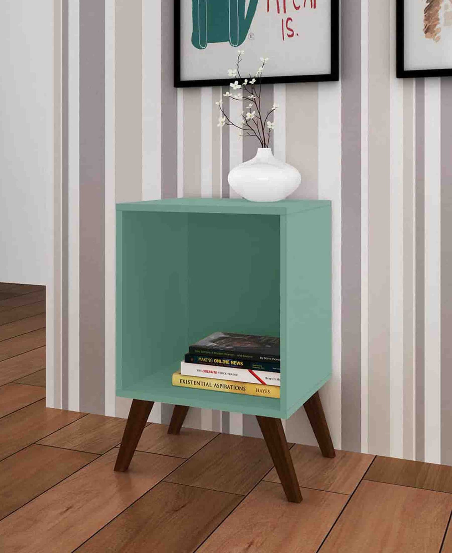 Exotic Designs Modern Nightstand - Olive