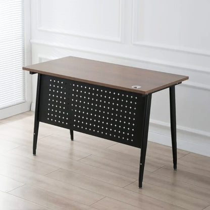 Exotic Designs Office Desk - Walnut & Black