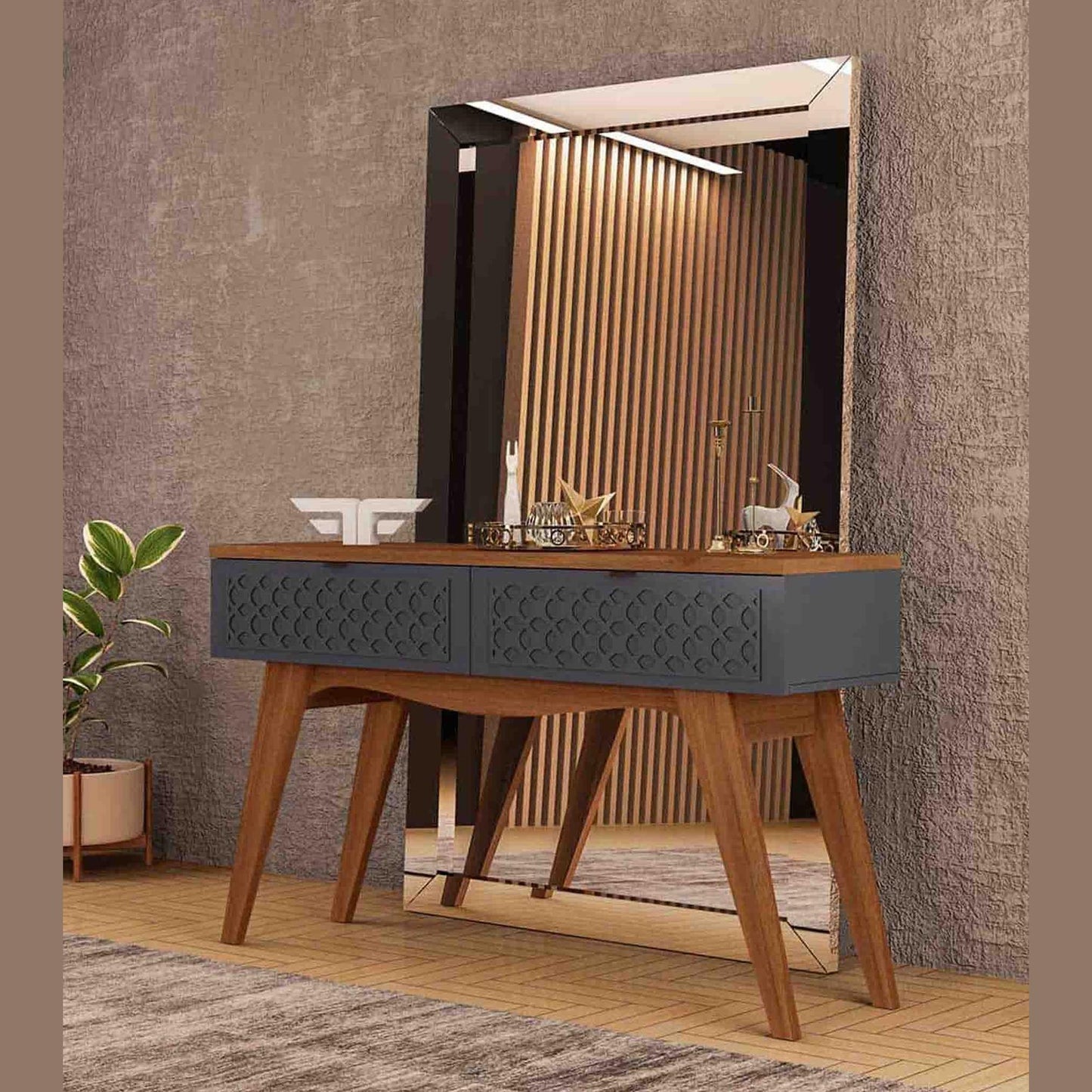 Exotic Designs Side Table - Grafite