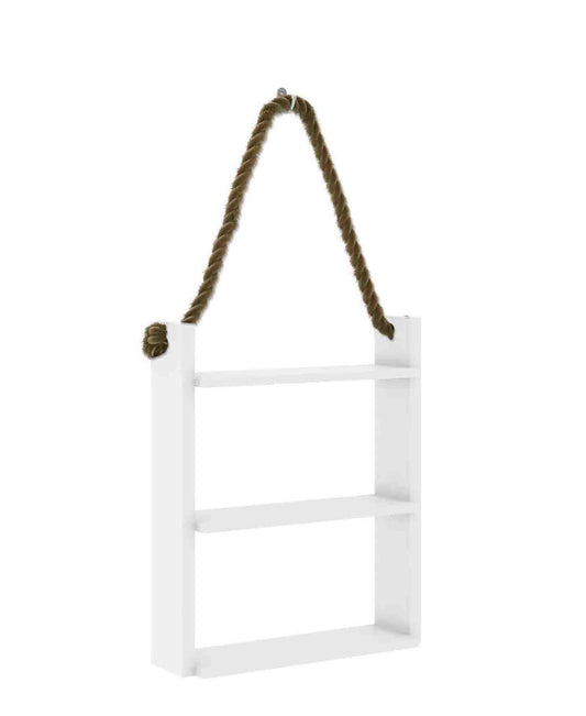 Exotic Designs Suspended Three Tier Shelf - White