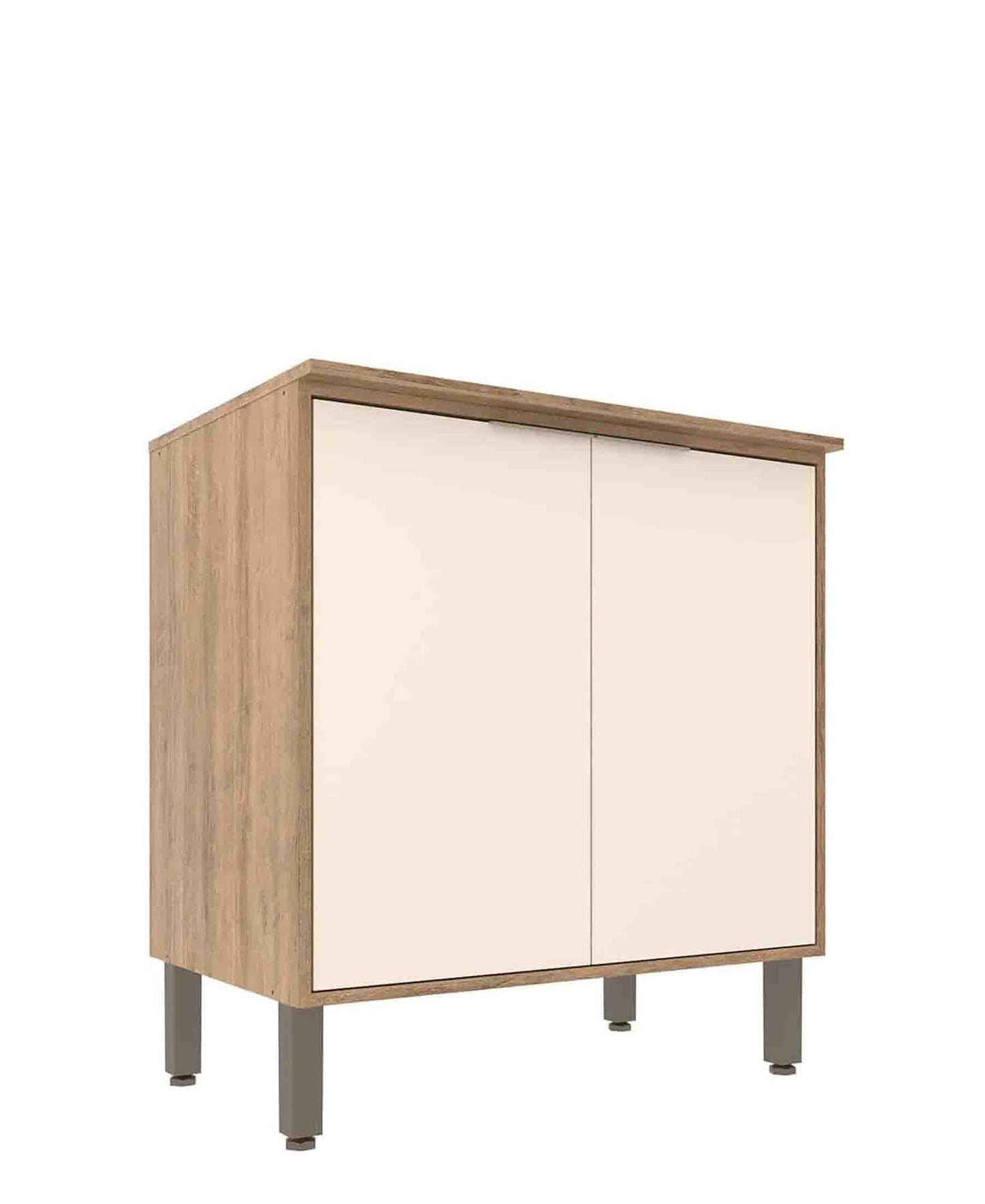 Exotic Designs Thalita 2 Door Base Unit - Nogueira & Off White