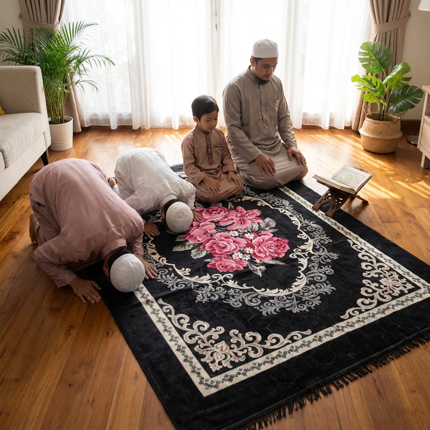 2 x 3m Musallah Black