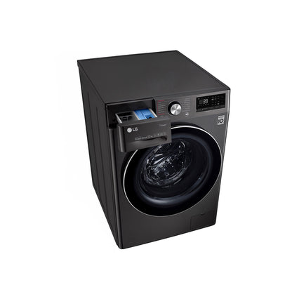 LG 12kg Black Stainless Steel Front Loader Washing Machine