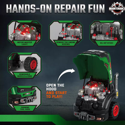 Farm Tractor with Spray & Light Green