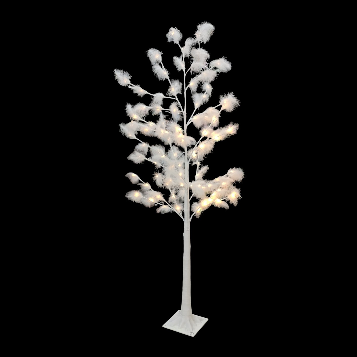 1.2m Feather Design LED Tree White
