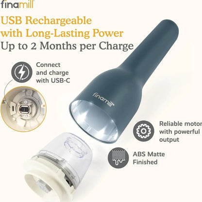 FinaMill Rechargeable Grinder with Pods Ocean Blue