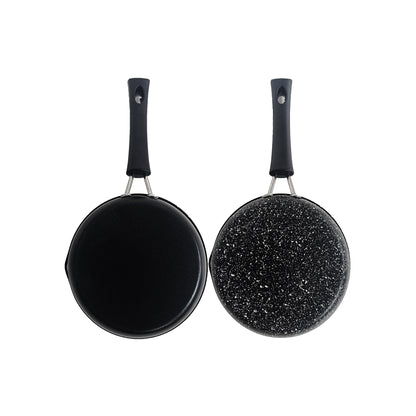 First Home Range 2 Piece 12cm Egg Pan Set Matte Black & Stone