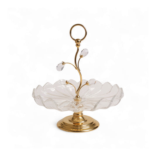 The Venice Flower Design Tray Gold