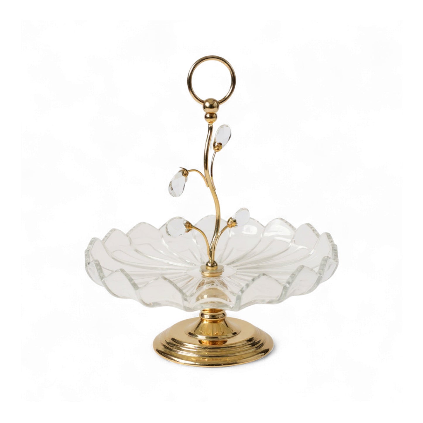 The Venice Flower Design Tray Gold