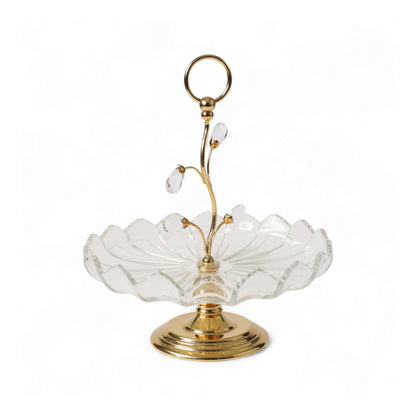 The Venice Flower Design Tray Gold