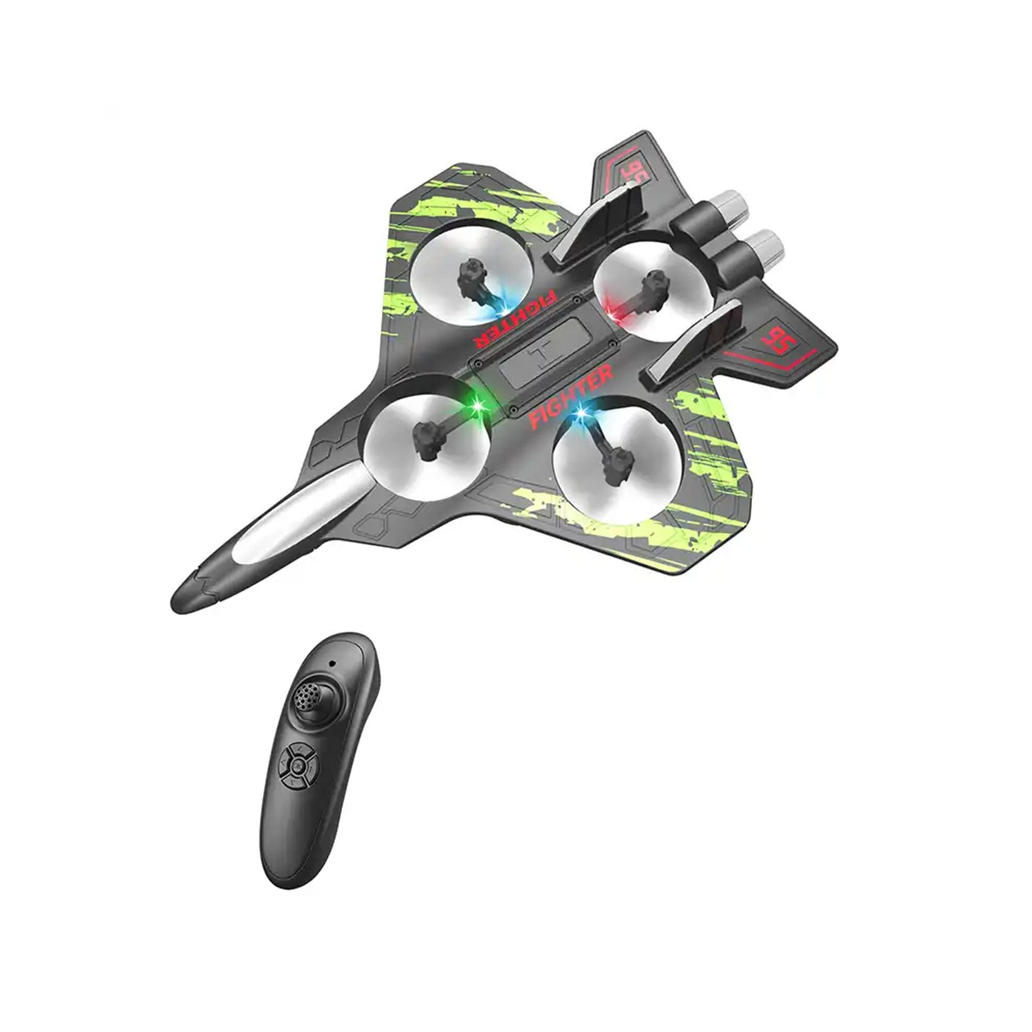 Remote Control Fighter Jet LED Light Black