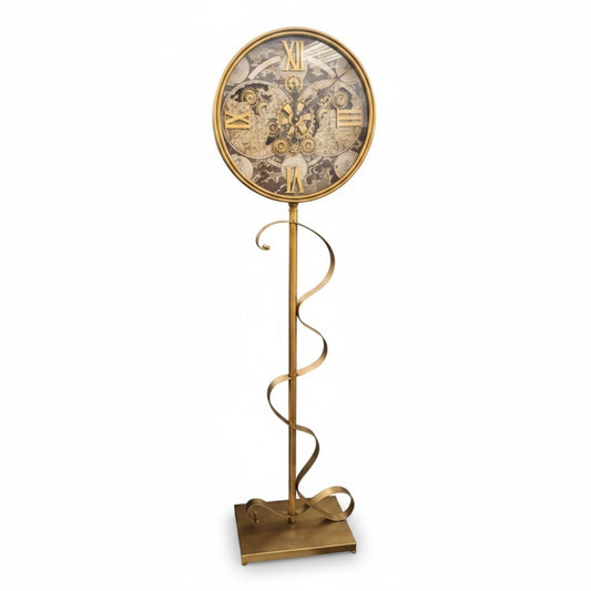 Footed Clock Gold