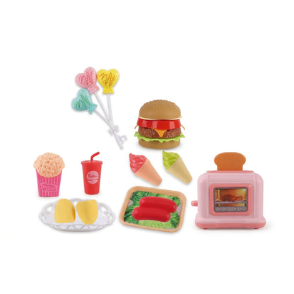 Fun Toy Fast Food Kitchen Play Set Pink