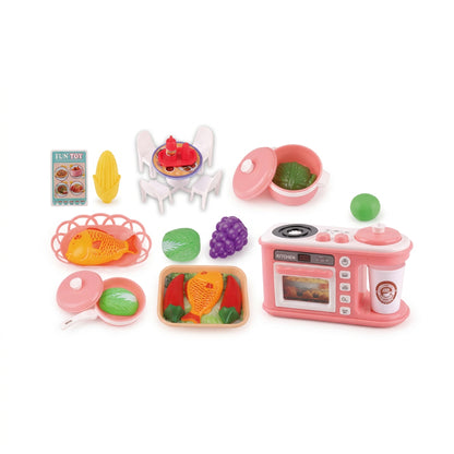 Fun Toy Kitchen & Oven Play Set Pink