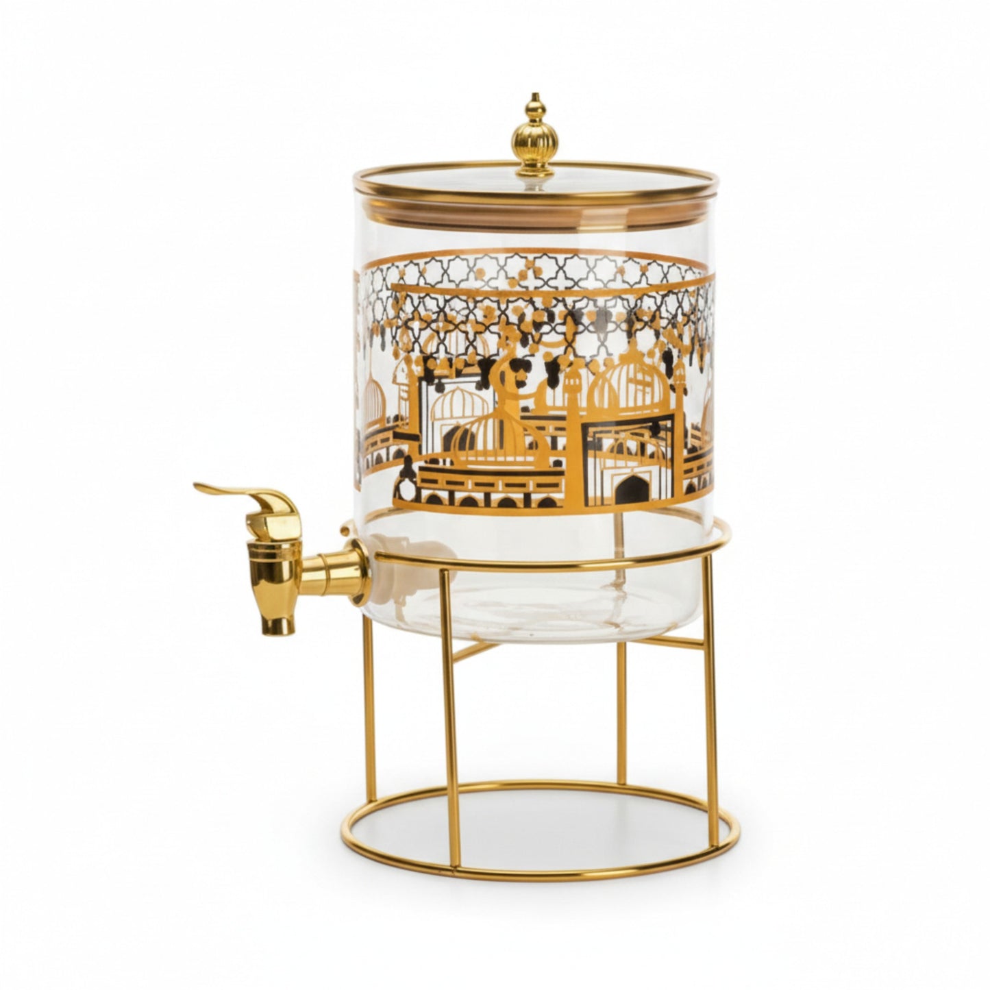 2.6Lt Islamic Print Beverage Dispenser Clear