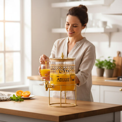 2.6Lt Islamic Print Beverage Dispenser Clear