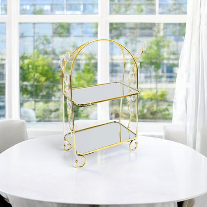 Milano 2 Layer Cupcake Stand Gold