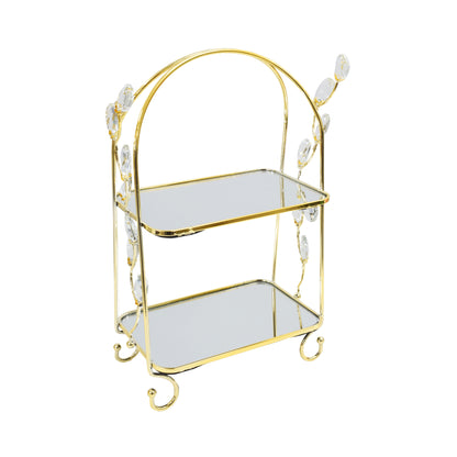 Milano 2 Layer Cupcake Stand Gold