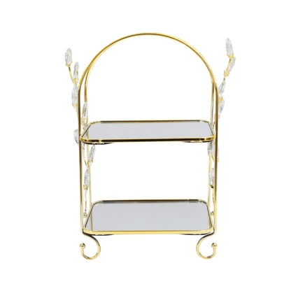 Milano 2 Layer Cupcake Stand Gold