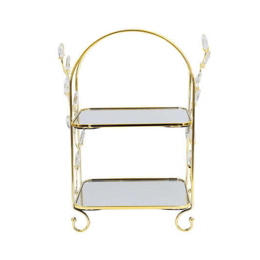 Milano 2 Layer Cupcake Stand Gold
