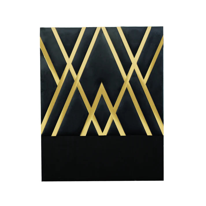 Exotic Designs President Headboard Black & Gold