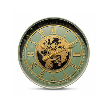 Gear Design Wall Clock Green