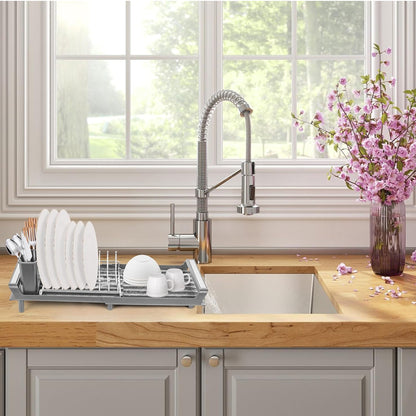 CH Adjustable Dish Drying Rack Grey