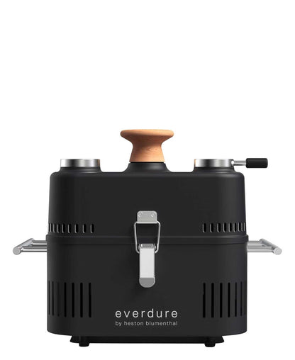 Everdure Cube 360 Charcoal Portable Barbeque & 3 Piece Tool Kit - Black