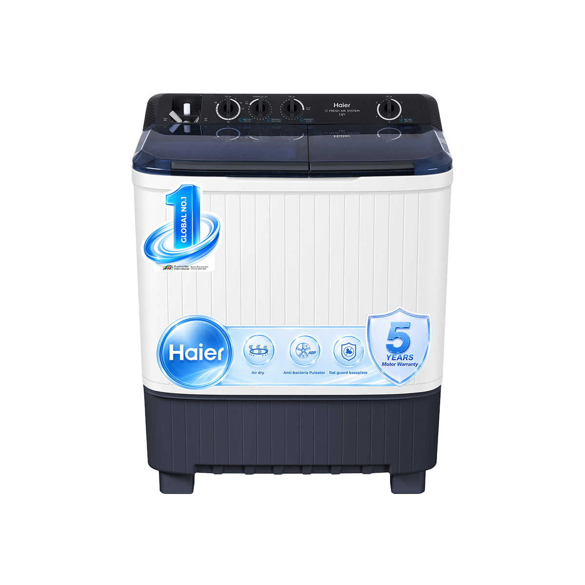 Haier 14kg Twin Tub Washing Machine - White