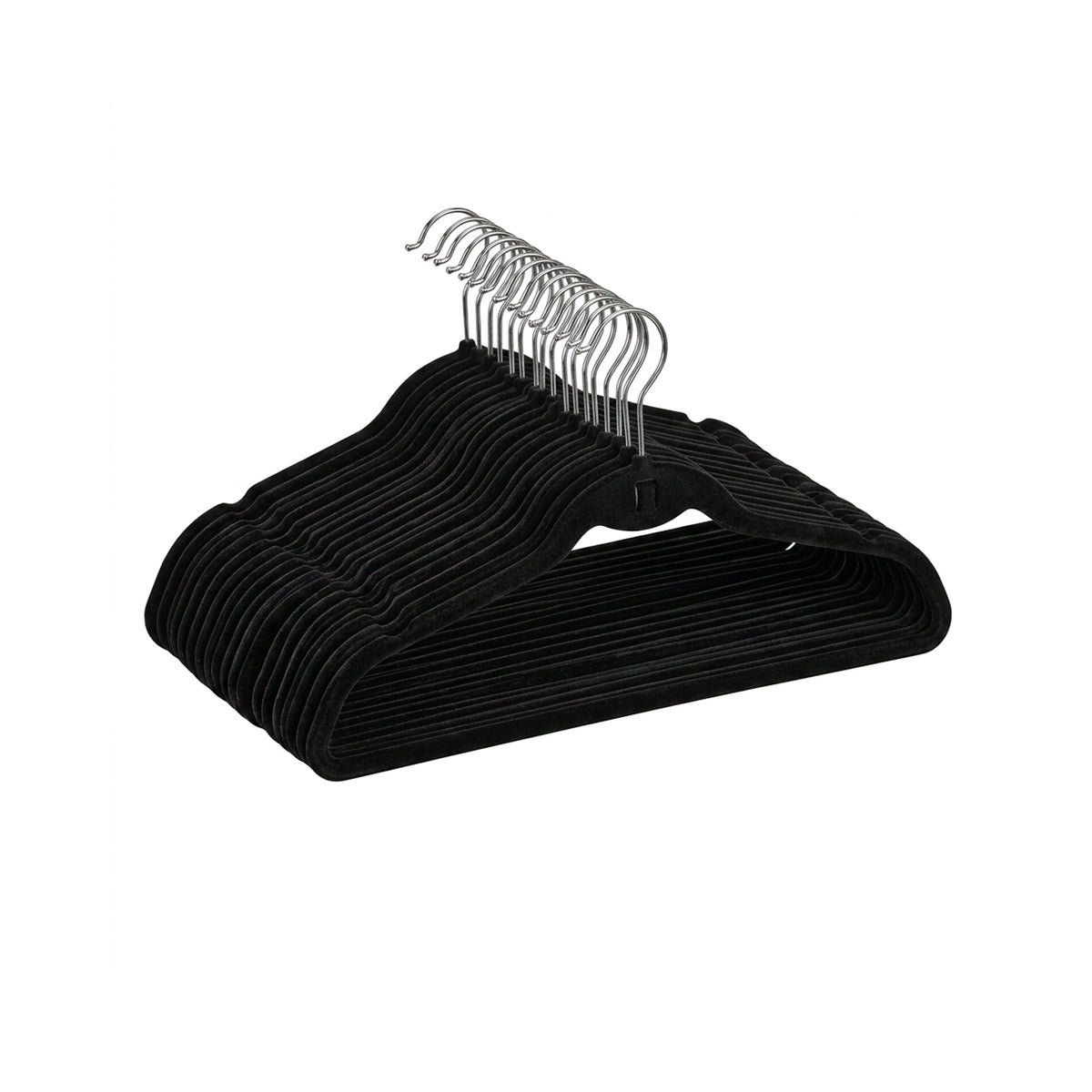 10 Piece Hanger Set with Hook Black