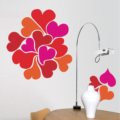 Urban Decor Hearts DIY Removable Wall Stickers Multicoloured