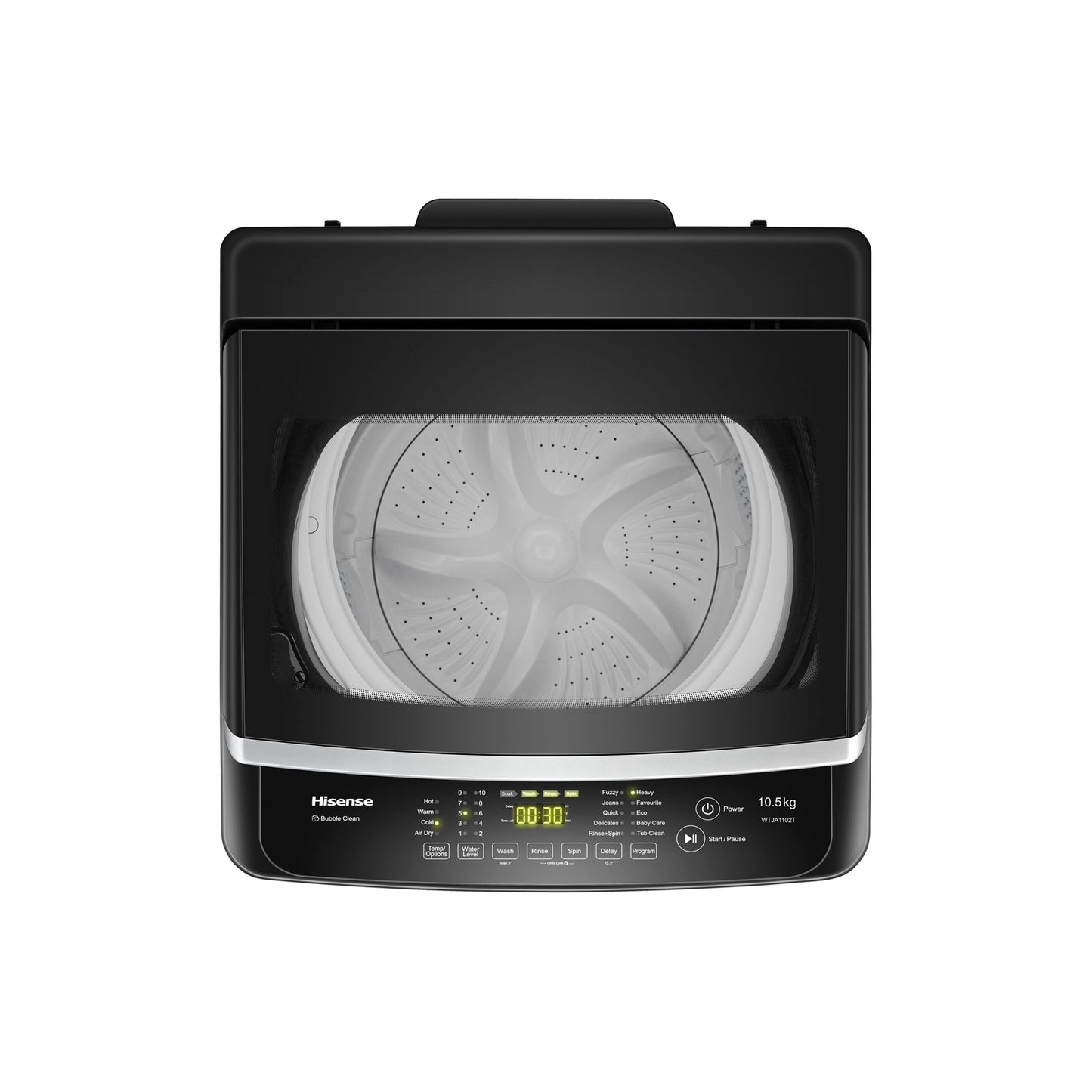 Hisense 11kg Top Loader Washing Machine Titanium
