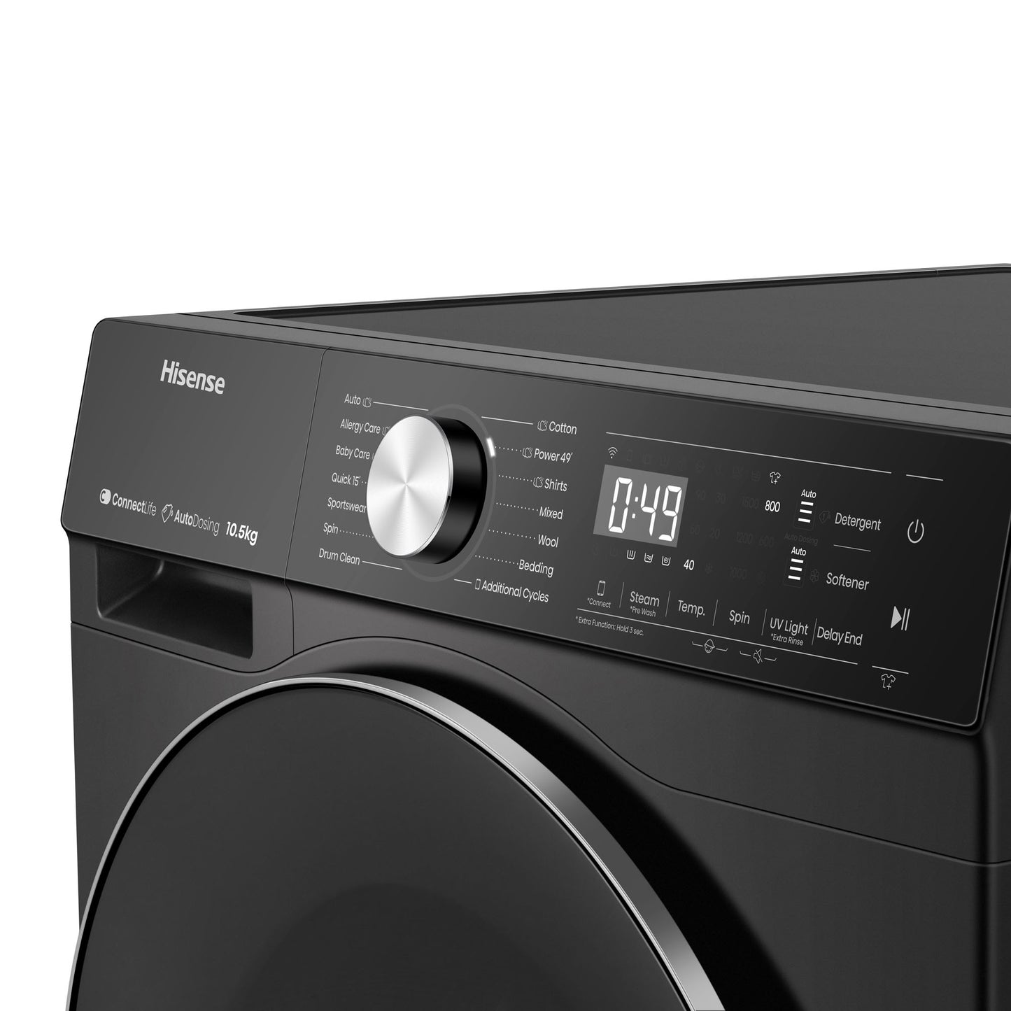 Hisense 5S Series 10.5kg Premium Front Loader Black