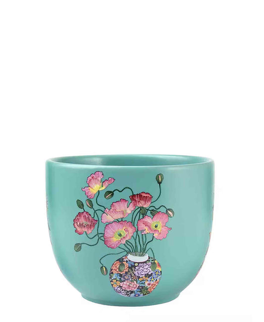 Maxwell & Williams Gabby Malpas Jardin Poppy Planter Pot - Blue