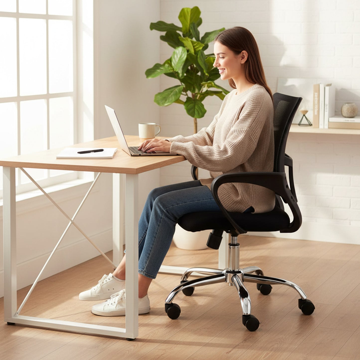 Chair with Wheels Black