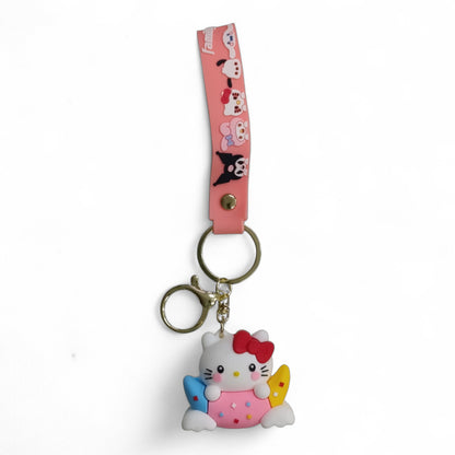 Keychain HQ Hello Kitty Keyring Pink & White