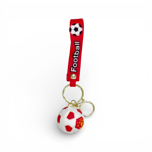 MUFC Ball Keychain Red & White