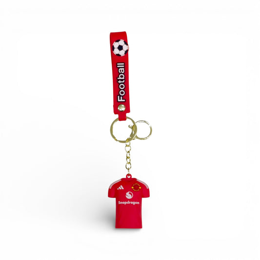 MUFC Football Keychain Red