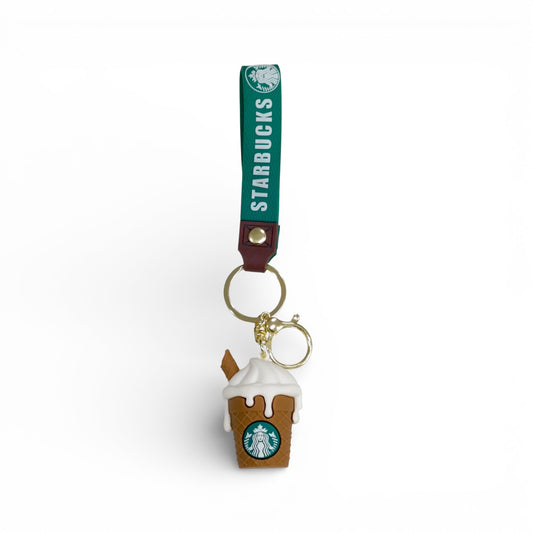 Coffee Keychain Brown & Green