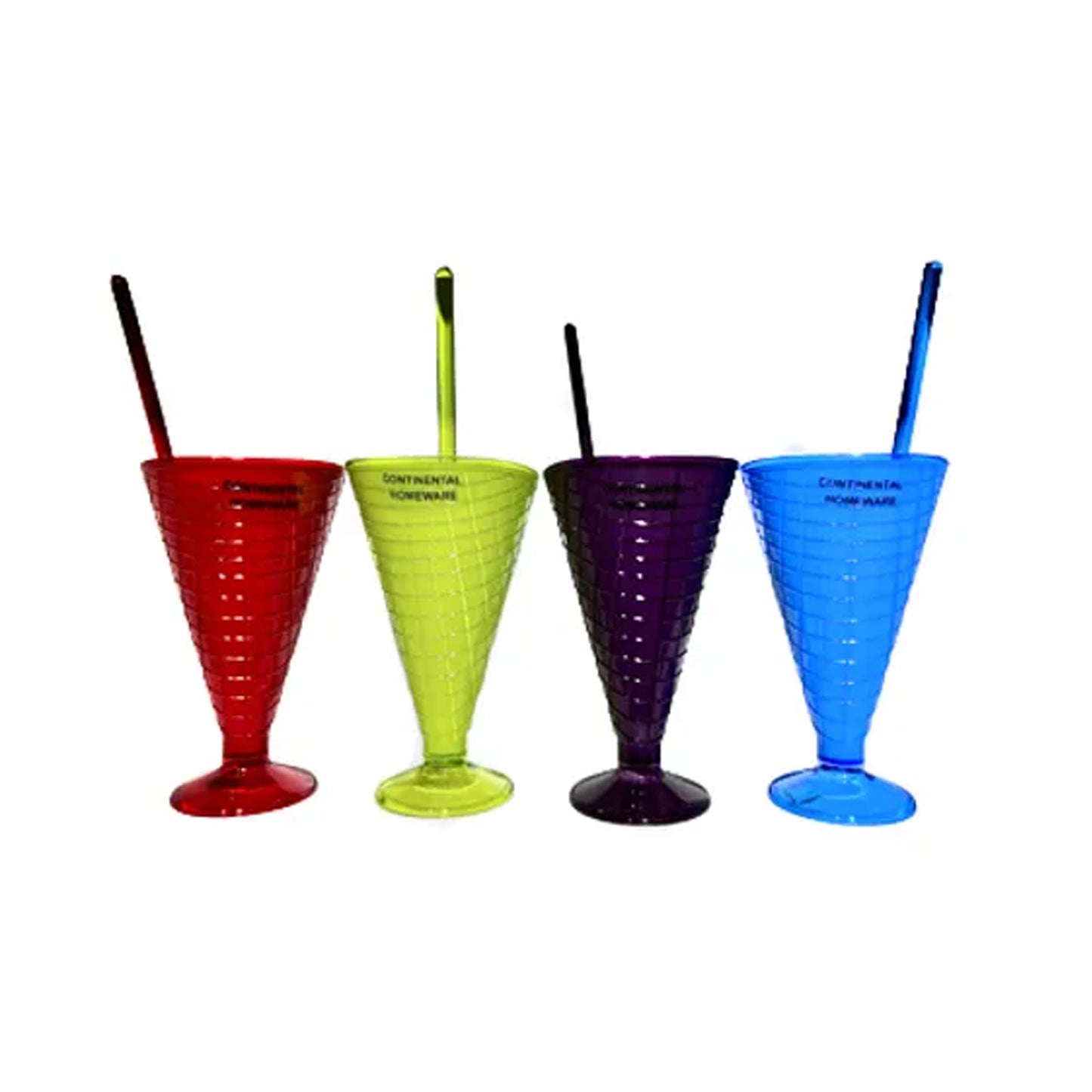 CTH 6 Piece Acrylic Ice Cream Tumbler Set Assorted