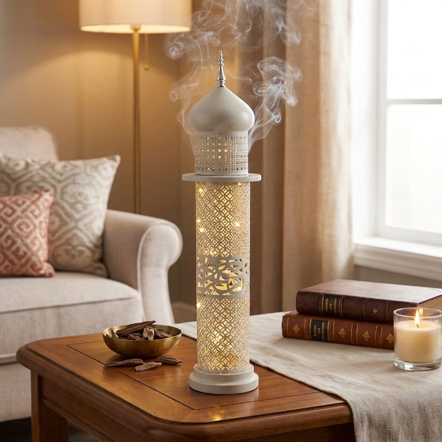 LED Calligraphy Lobaan Burner Cream
