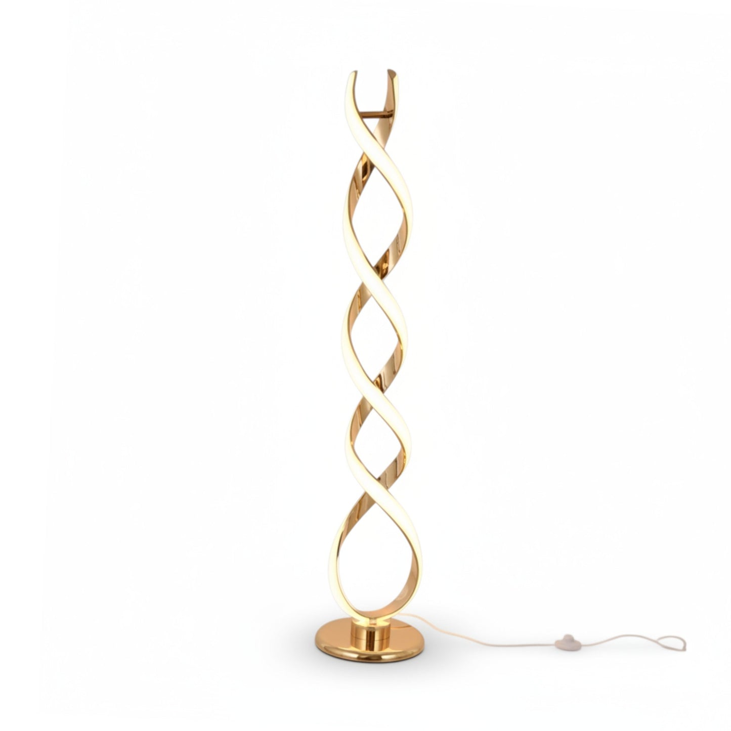 Swirl Design LED Floor Lamp Gold