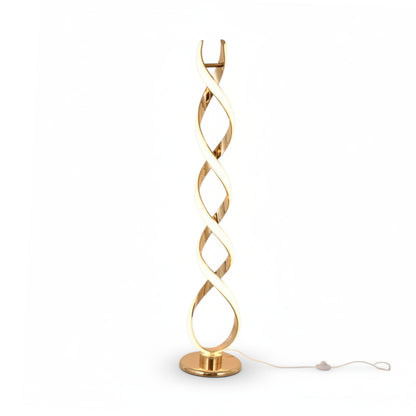 Swirl Design LED Floor Lamp Gold
