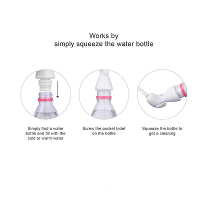 Islamic 2 Pack Mini Pocket Bidet - Pink & Blue