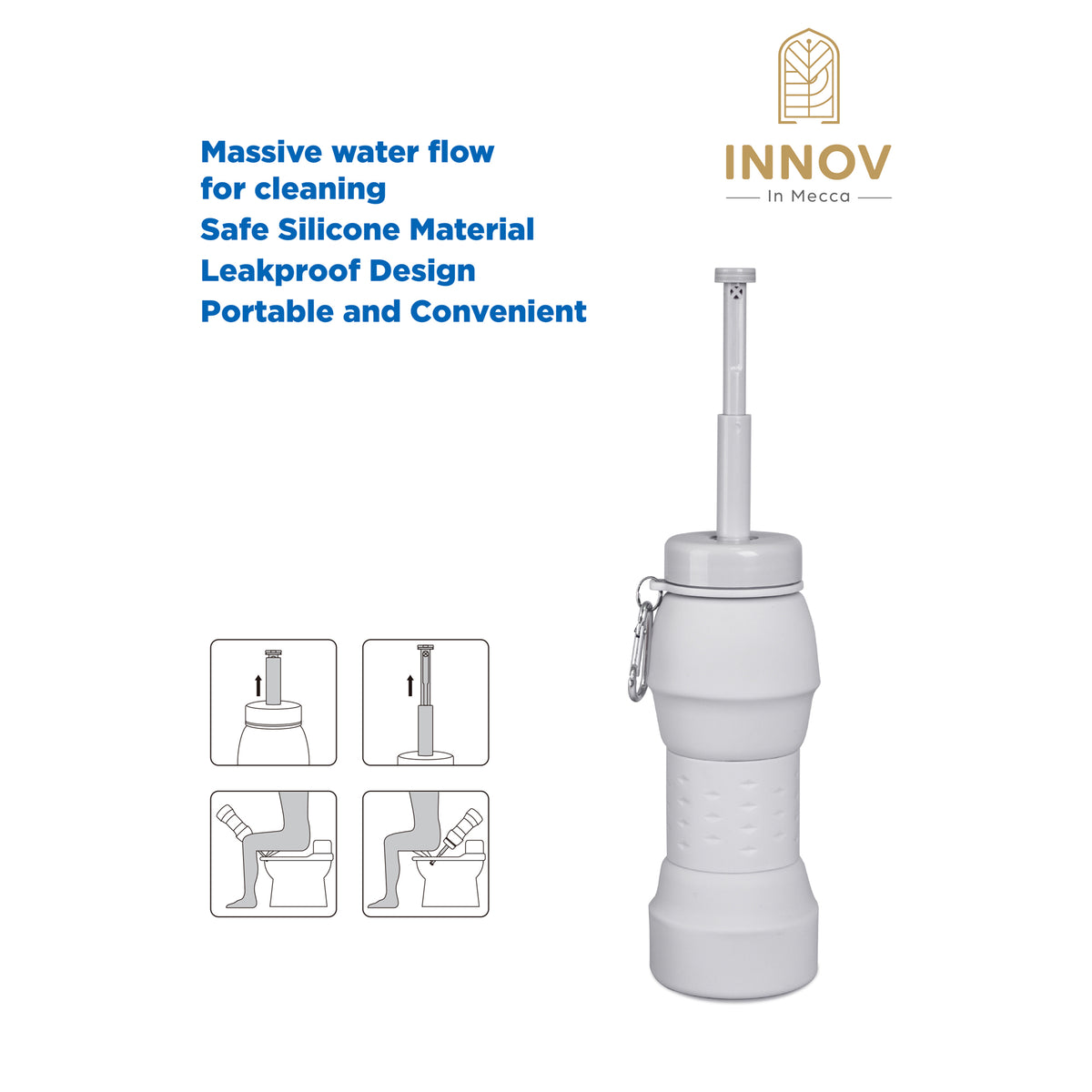 Portable Bidet Bottle 600ml - Assorted Colours