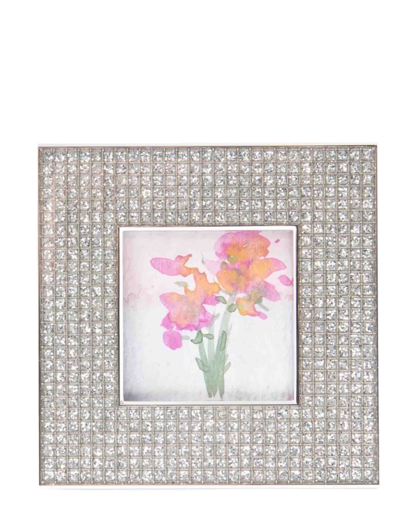 Jenna Clifford Square Diamond Photo Frame - Silver