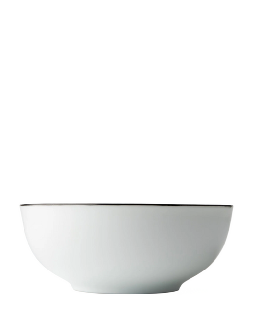 Jenna Clifford 16cm Cereal Bowl With Black Band - White