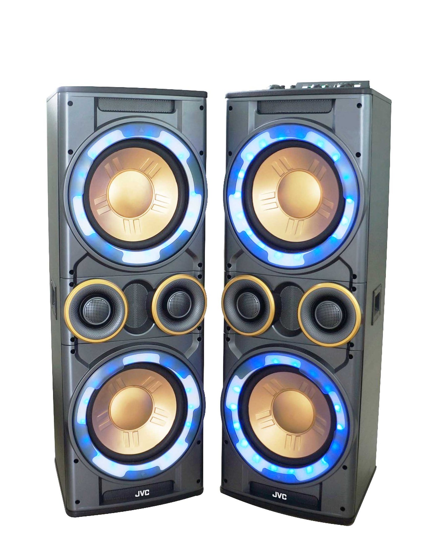 JVC 4800W Dual Active Speakers - Black