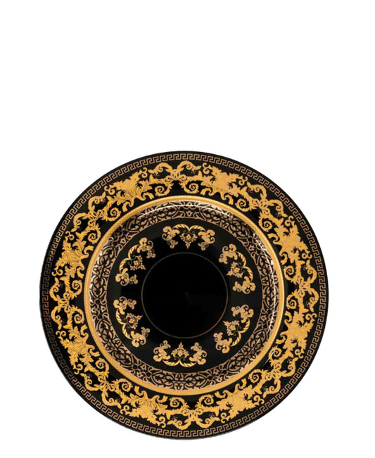 Jenna Clifford 4 Piece Grandeur Dinner Plate Set - Black & Gold