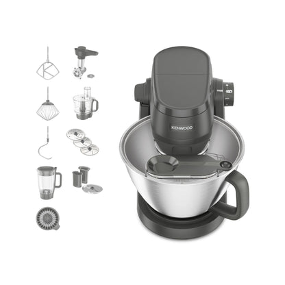 Kenwood Multi Tasker 4.3Lt Stand Mixer With Full Accessories Grey